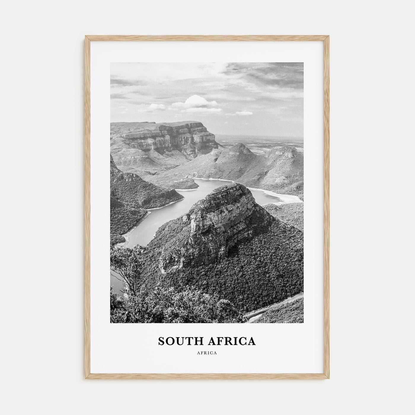 South Africa Portrait B&W Poster