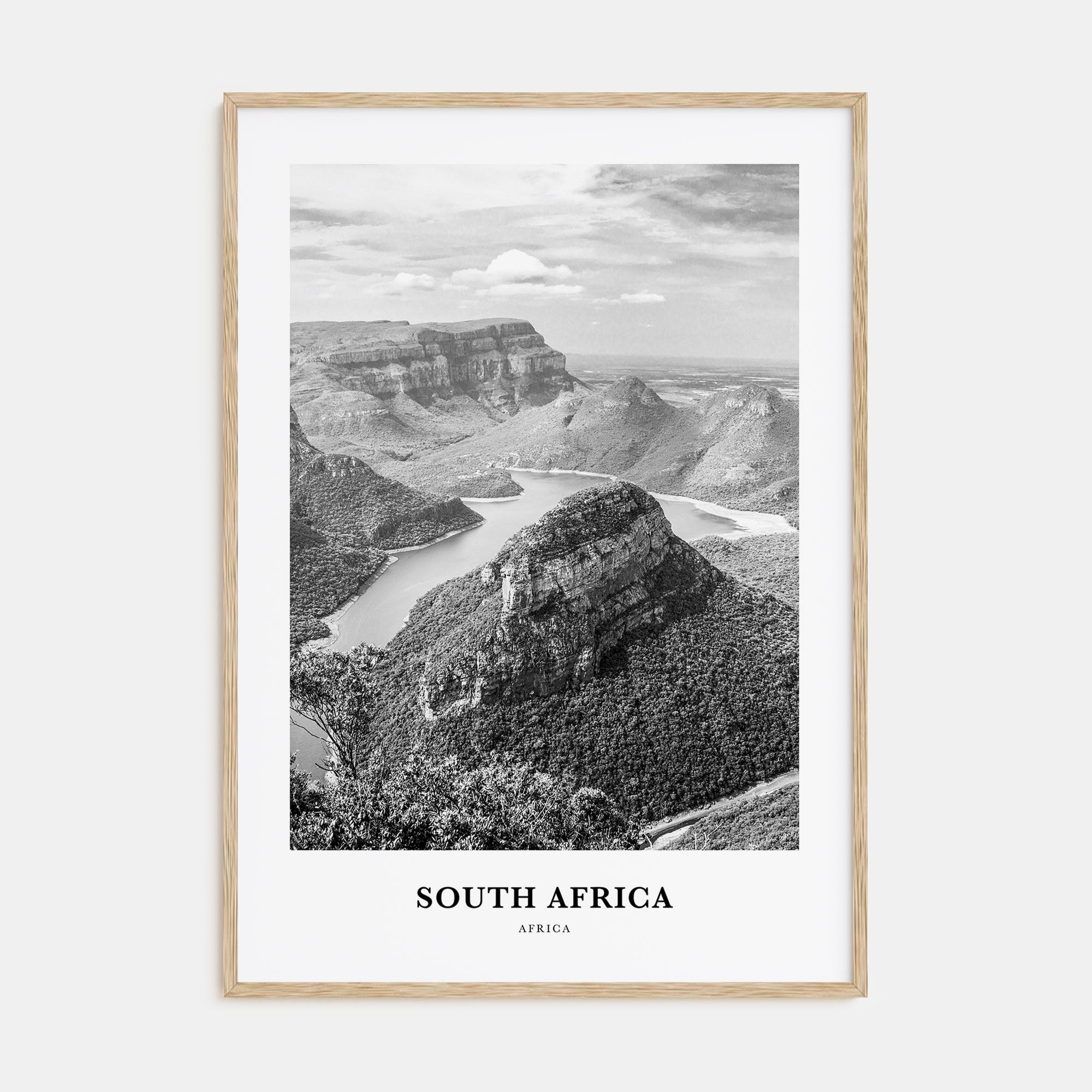 South Africa Portrait B&W Poster
