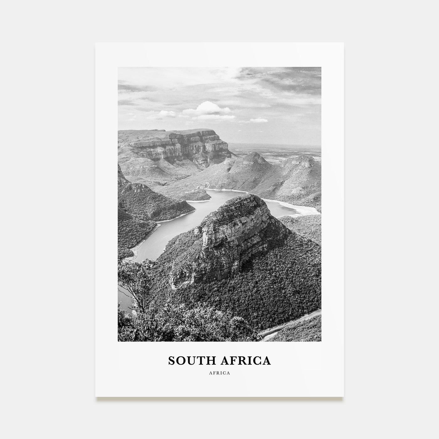 South Africa Portrait B&W Poster