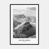South Africa Portrait B&W Poster