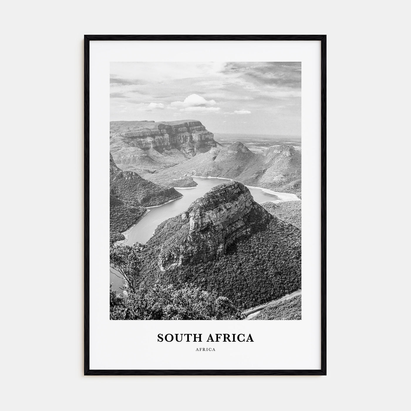 South Africa Portrait B&W Poster