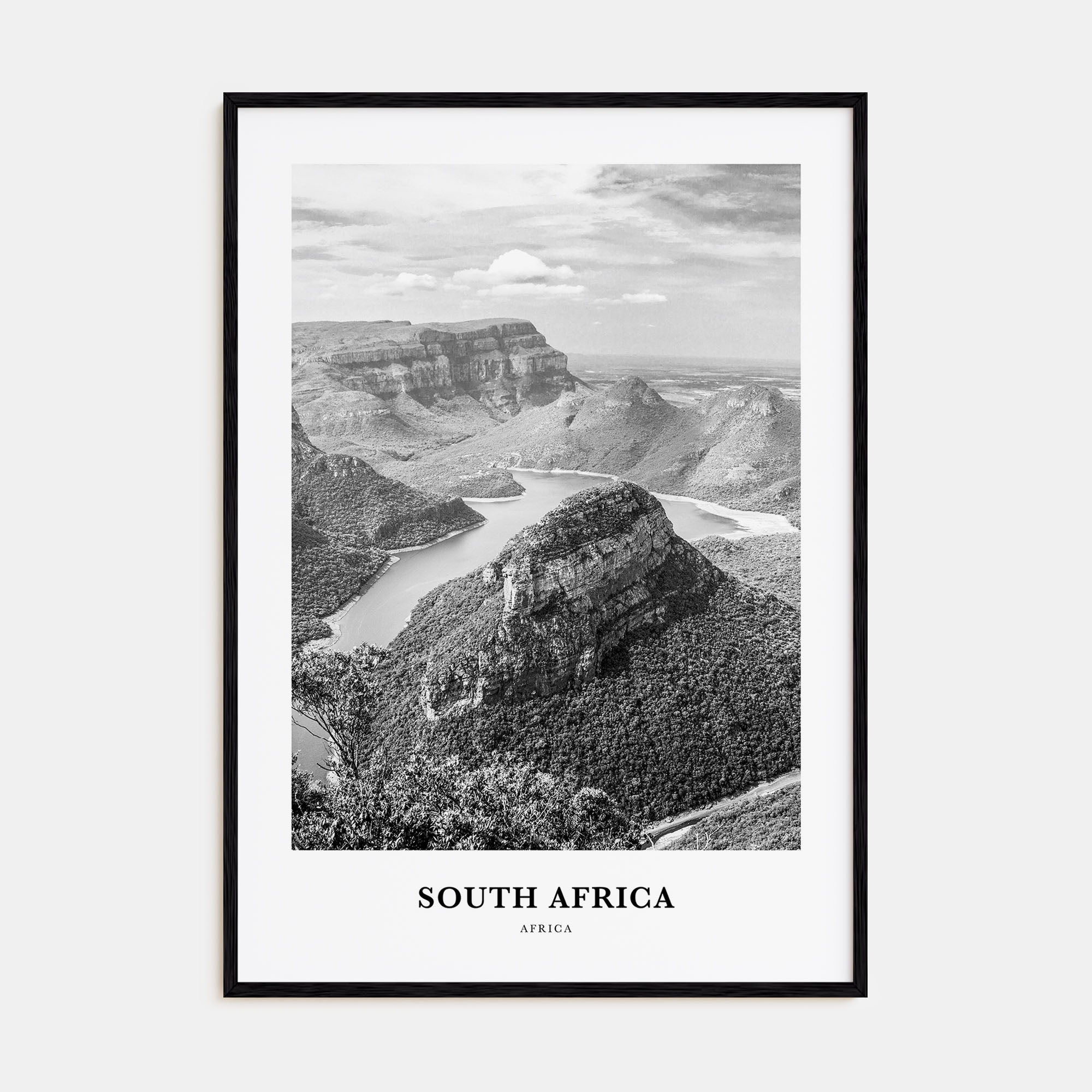 South Africa Portrait B&W Poster