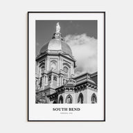 South Bend Portrait B&W Poster