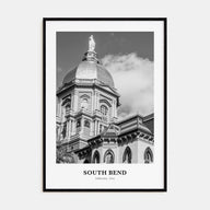 South Bend Portrait B&W Poster