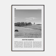 South Dakota Travel B&W No 1 Poster