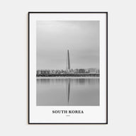 South Korea Portrait B&W Poster