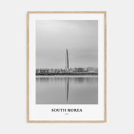 South Korea Portrait B&W Poster