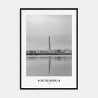South Korea Portrait B&W Poster