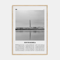 South Korea Travel B&W Poster