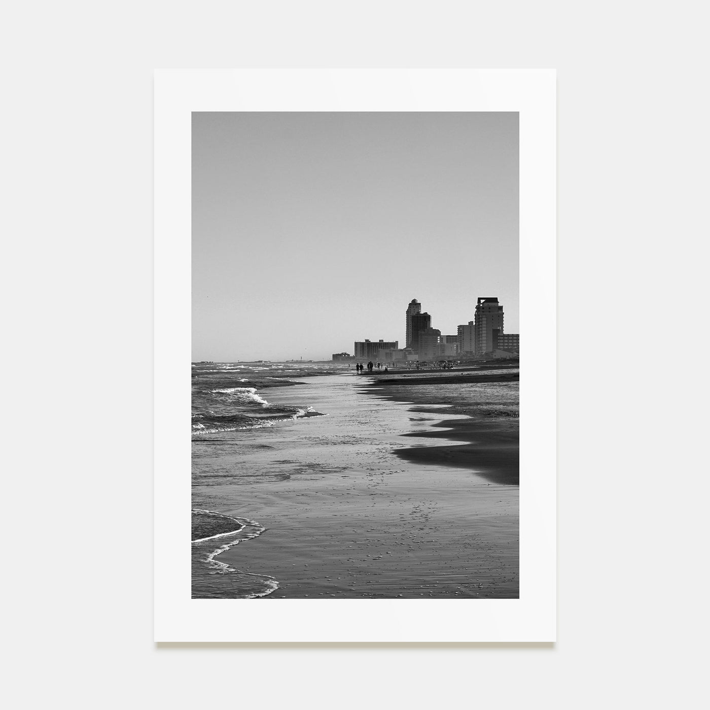 South Padre Island Photo B&W Poster