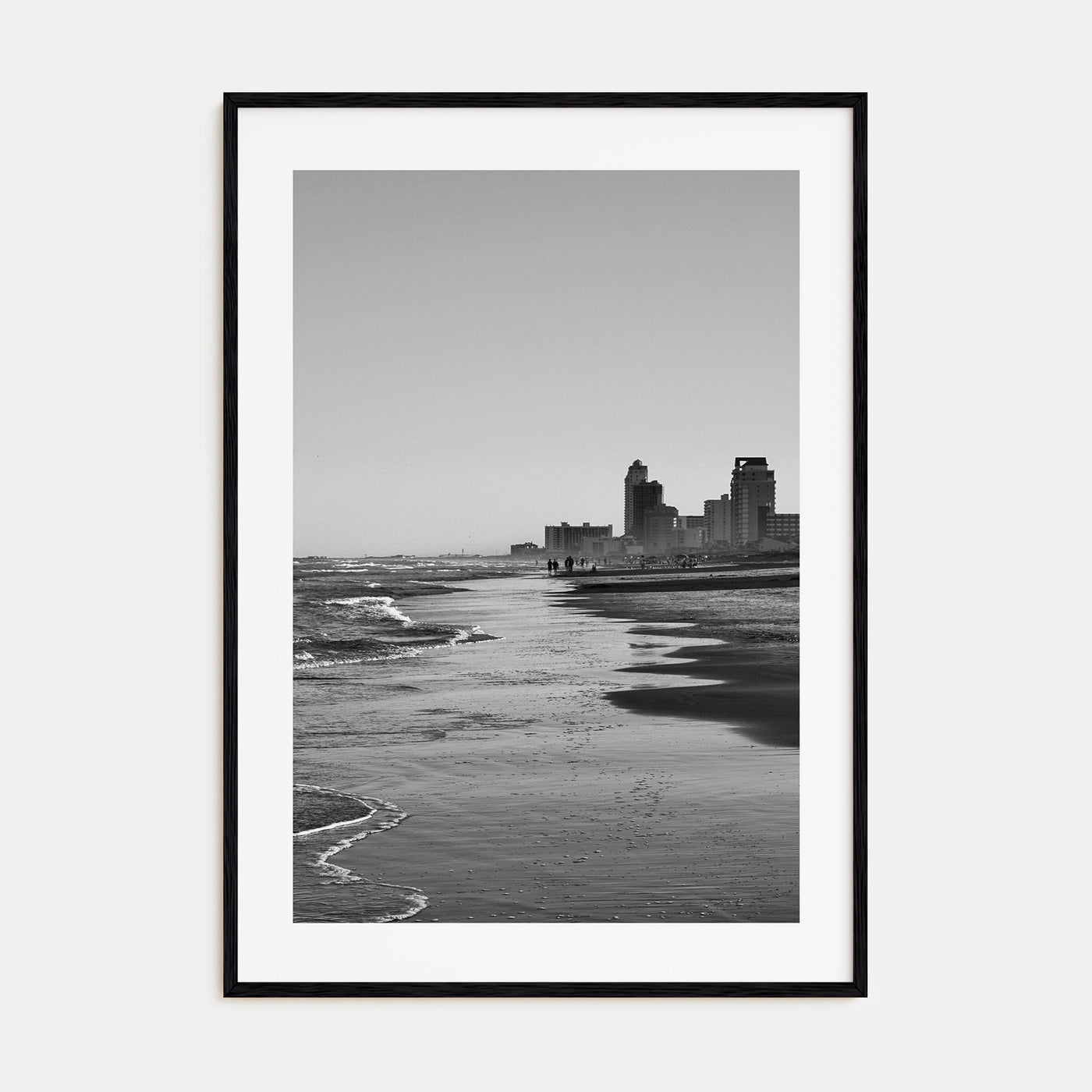 South Padre Island Photo B&W Poster