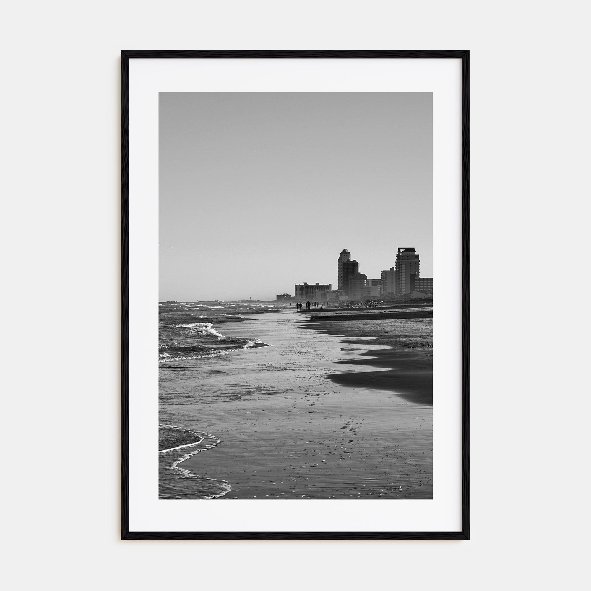 South Padre Island Photo B&W Poster
