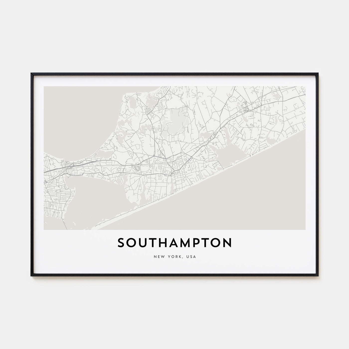 Southampton, New York Map Landscape Poster