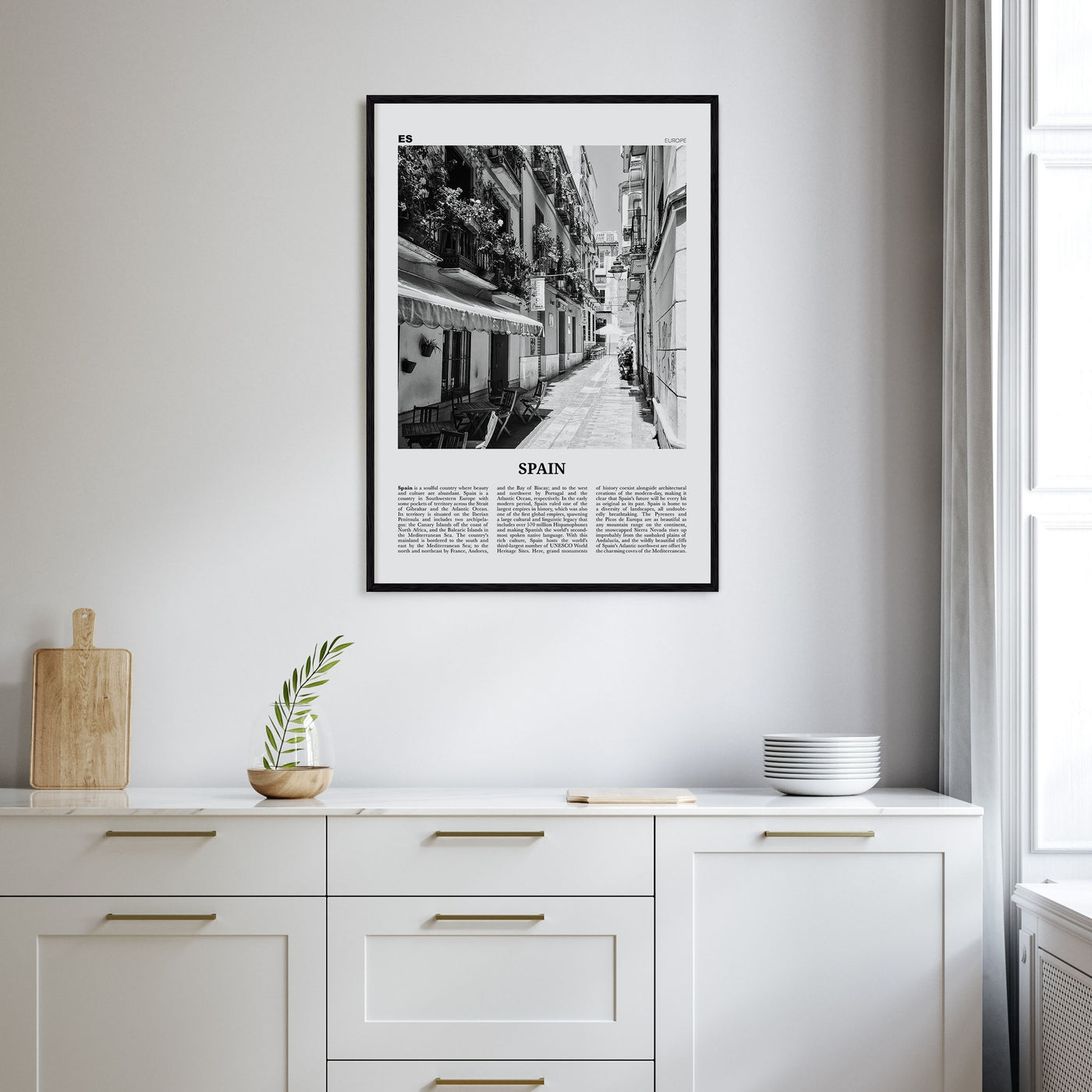 Spain Travel B&W No 1 Poster