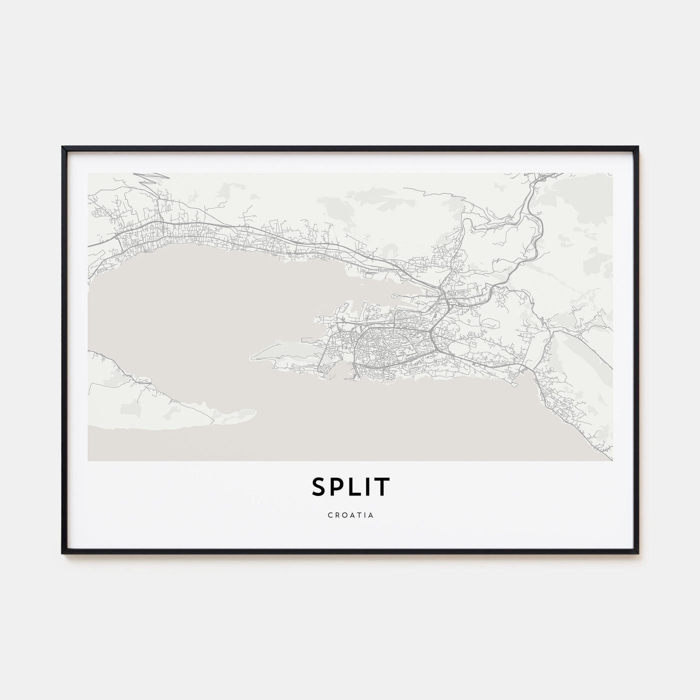 Split Map Landscape Poster