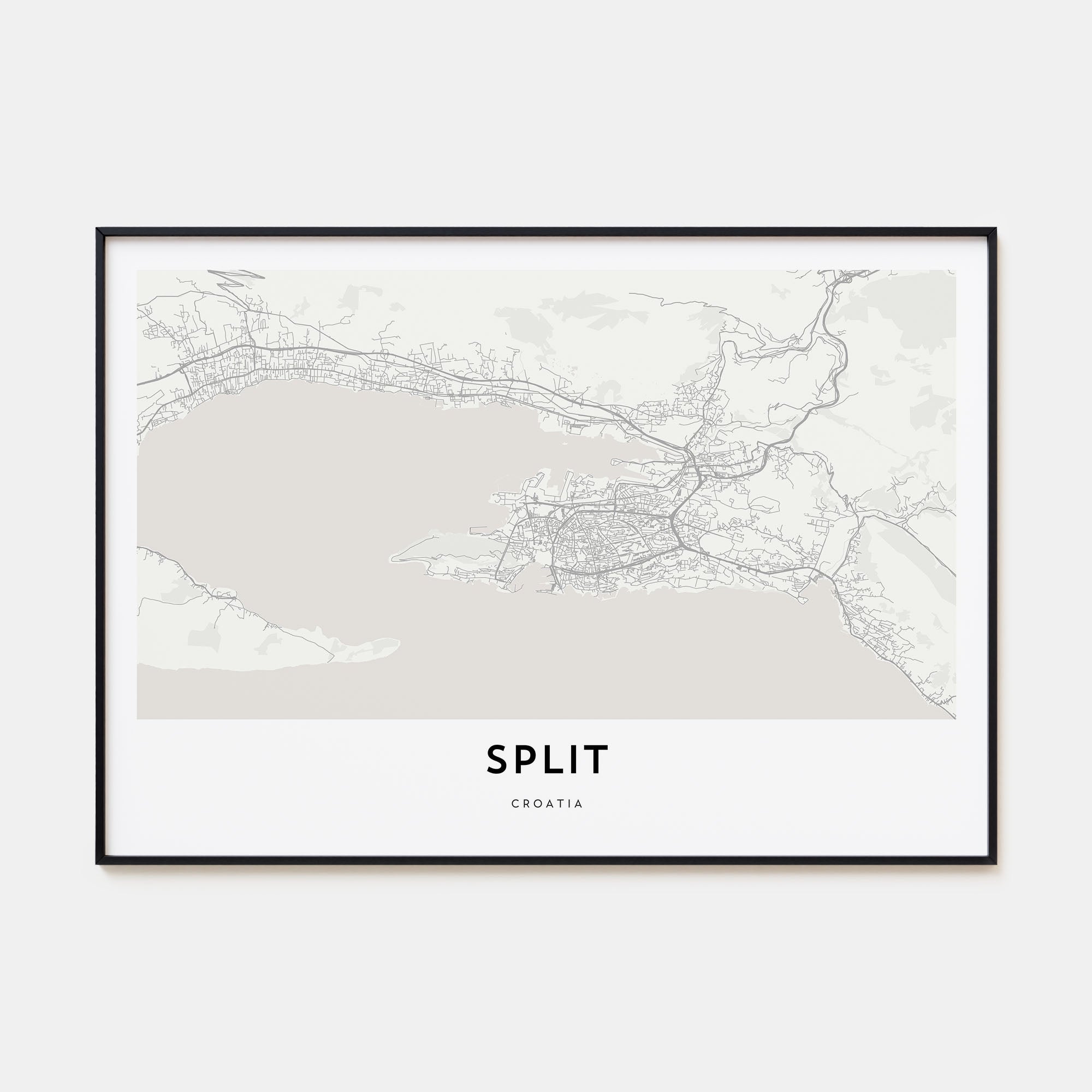 Split Map Landscape Poster