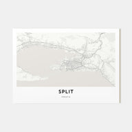 Split Map Landscape Poster