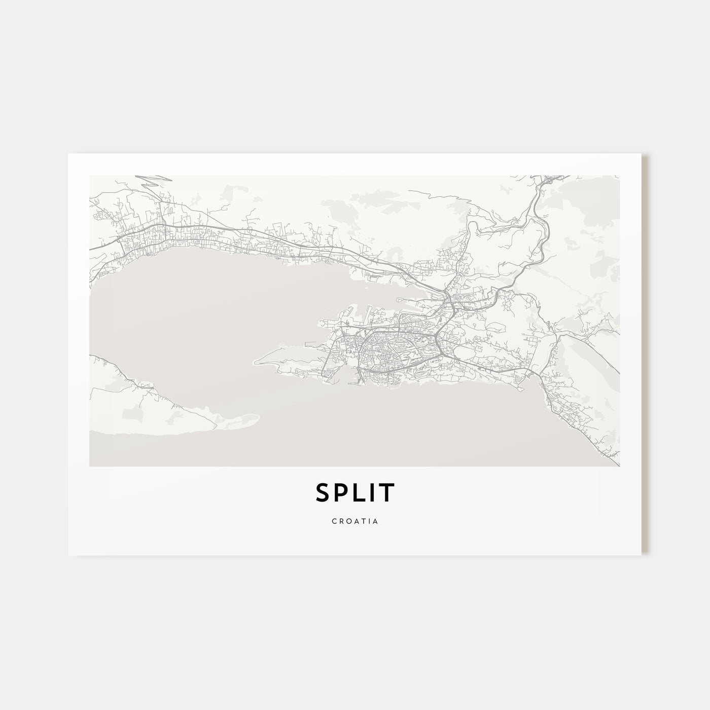 Split Map Landscape Poster