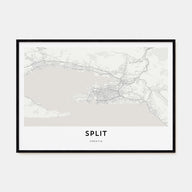 Split Map Landscape Poster