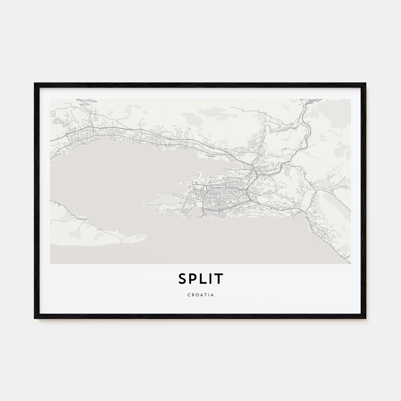 Split Map Landscape Poster