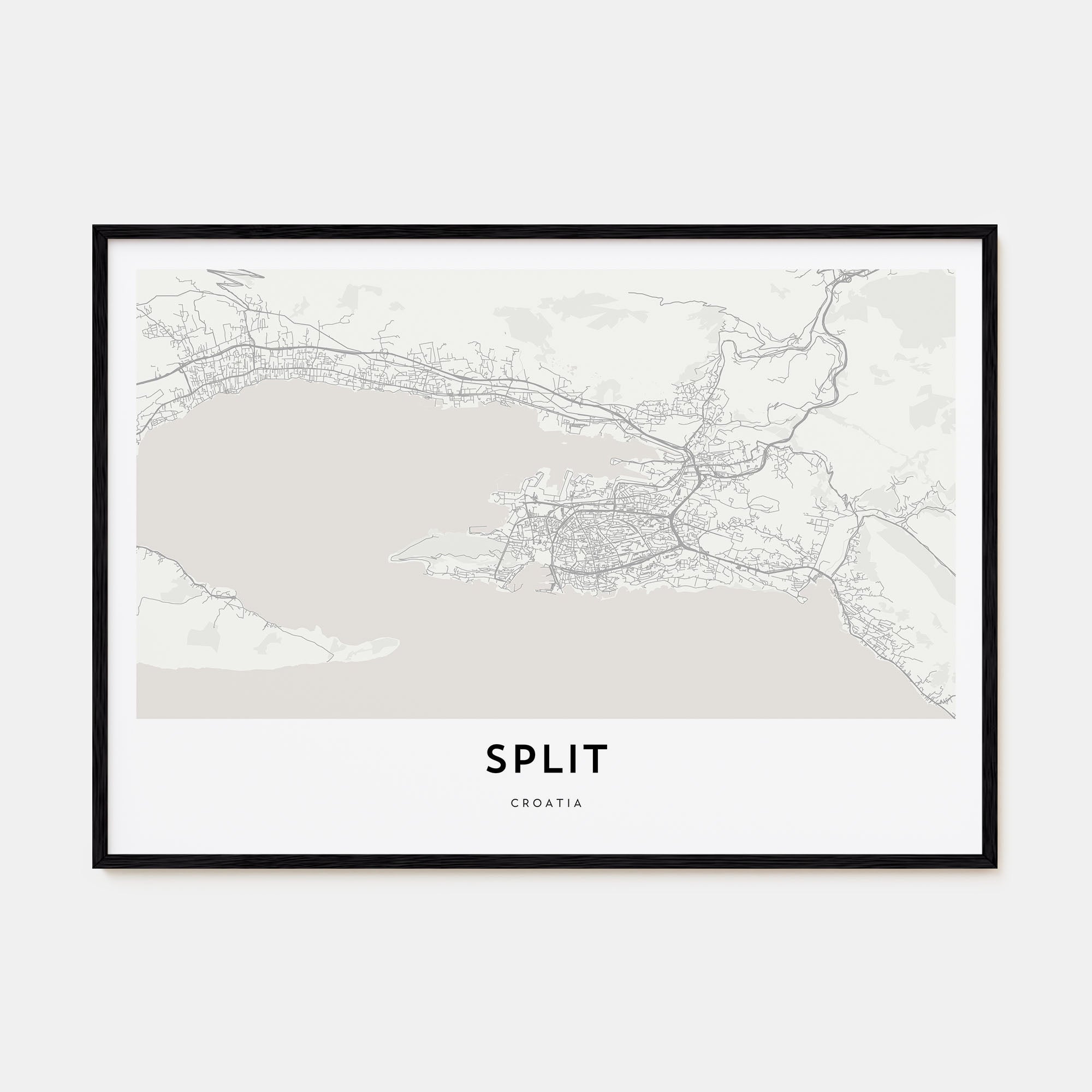 Split Map Landscape Poster