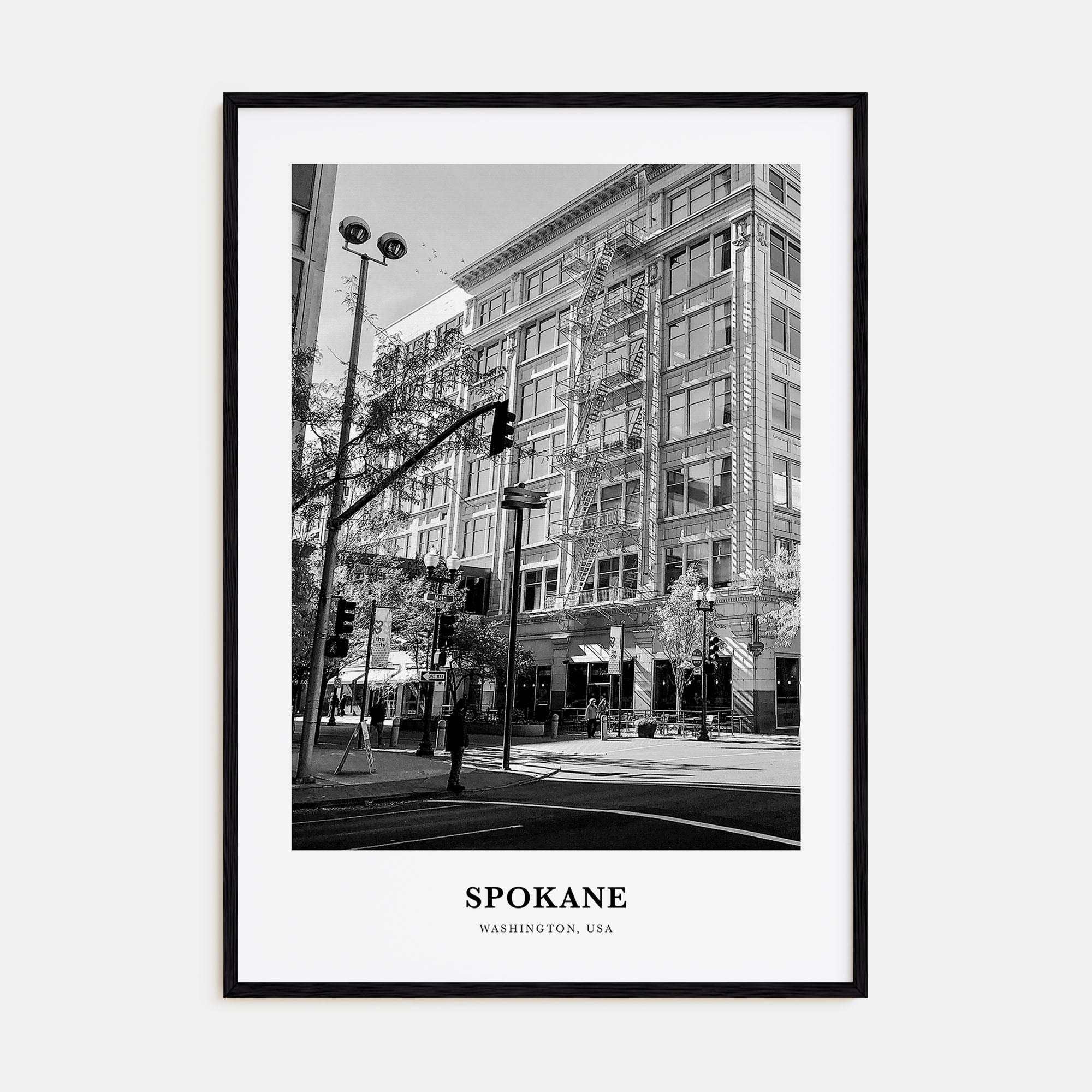 Spokane Portrait B&W No 1 Poster