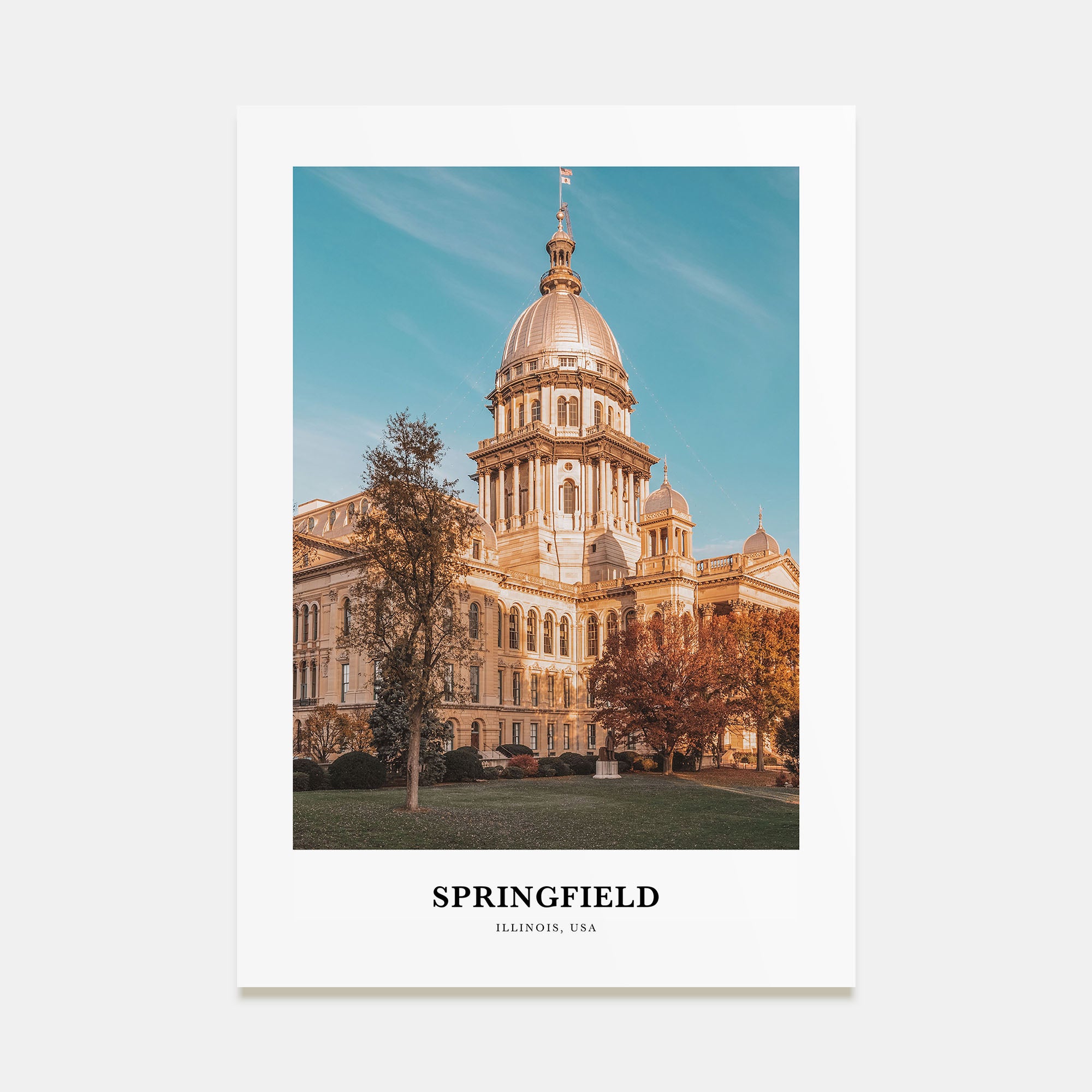 Springfield, Illinois Portrait Color Poster