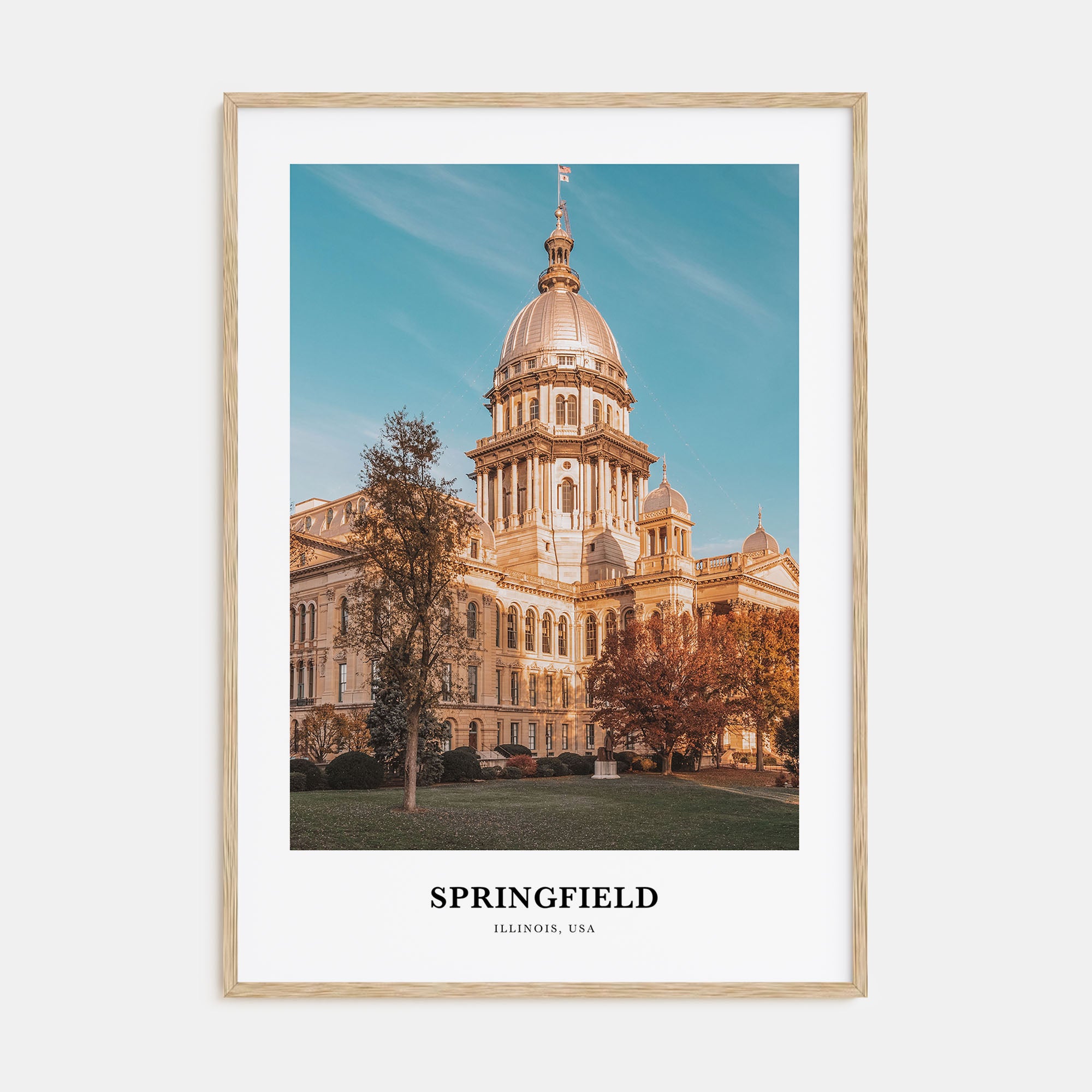 Springfield, Illinois Portrait Color Poster