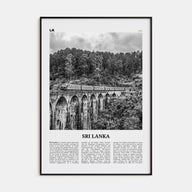 Sri Lanka Travel B&W Poster