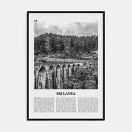 Sri Lanka Travel B&W Poster