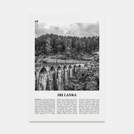 Sri Lanka Travel B&W Poster