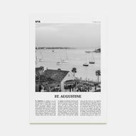 St. Augustine Travel B&W No 1 Poster