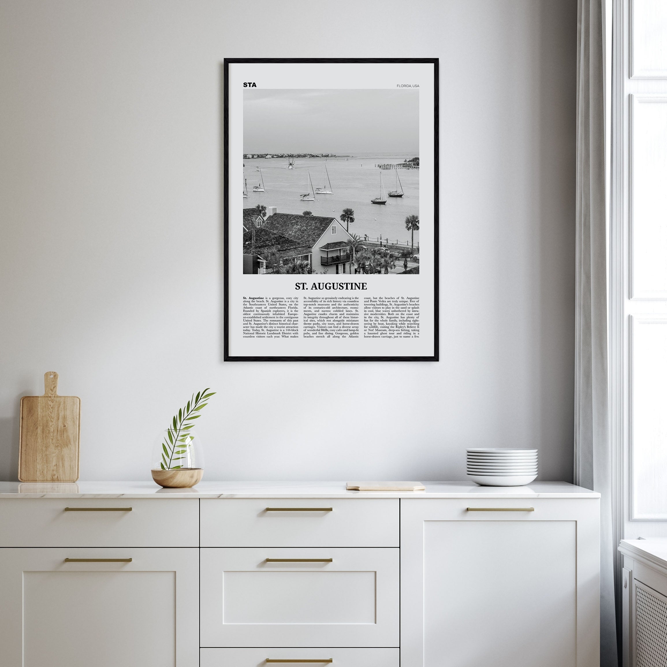St. Augustine Travel B&W No 1 Poster