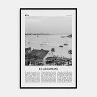 St. Augustine Travel B&W No 1 Poster
