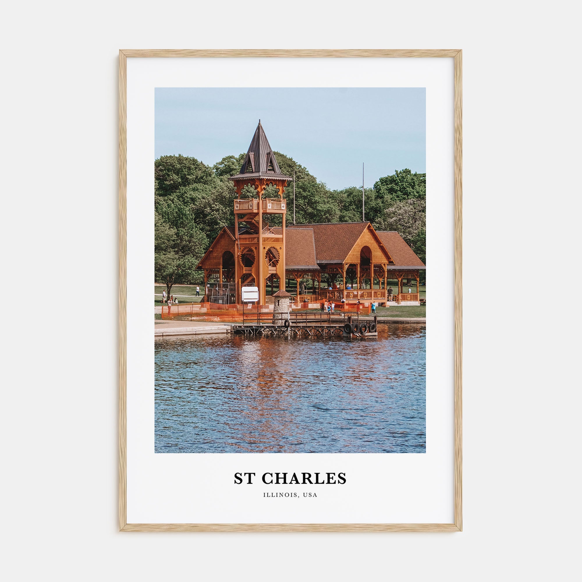 St. Charles, Illinois Portrait Color Poster