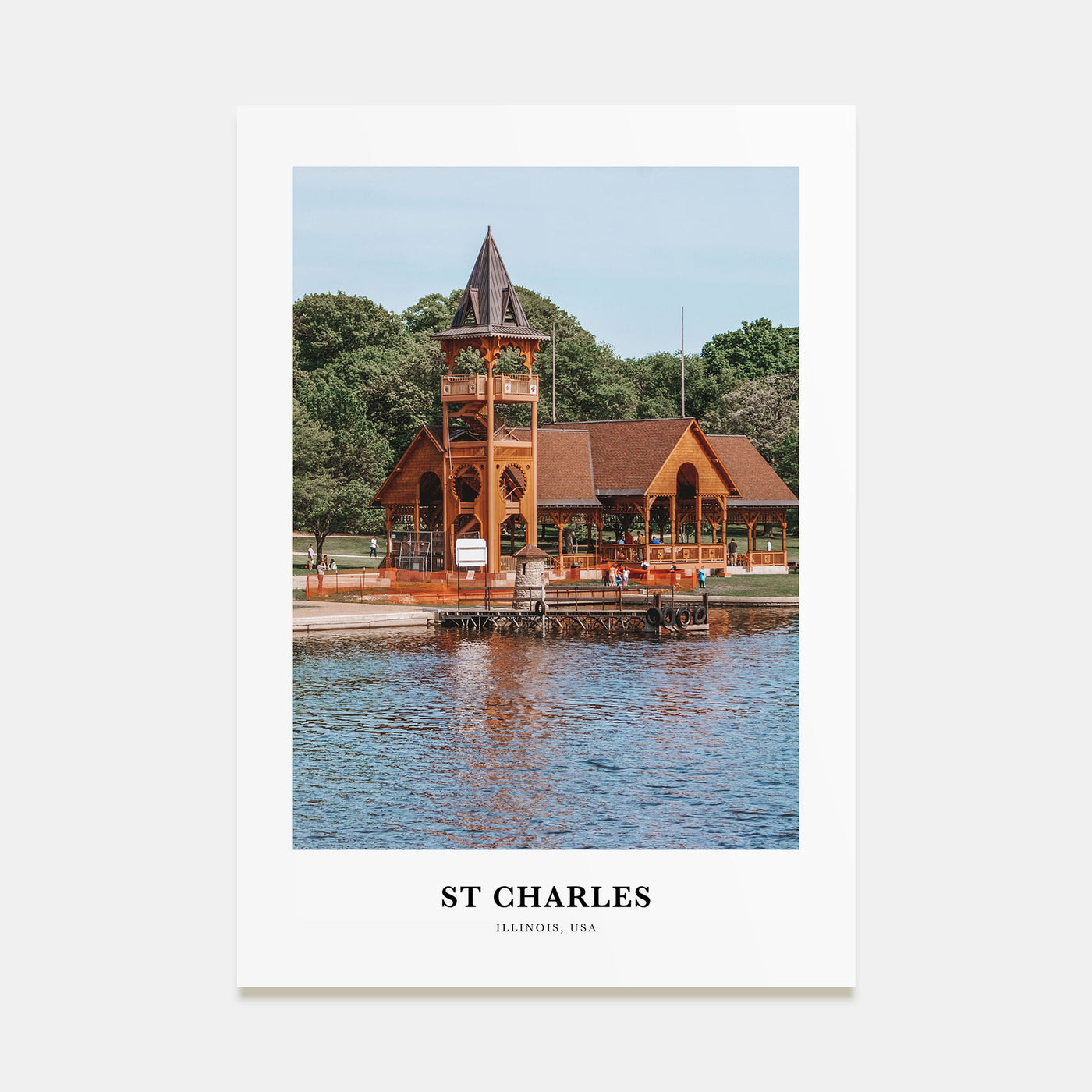 St. Charles, Illinois Portrait Color Poster