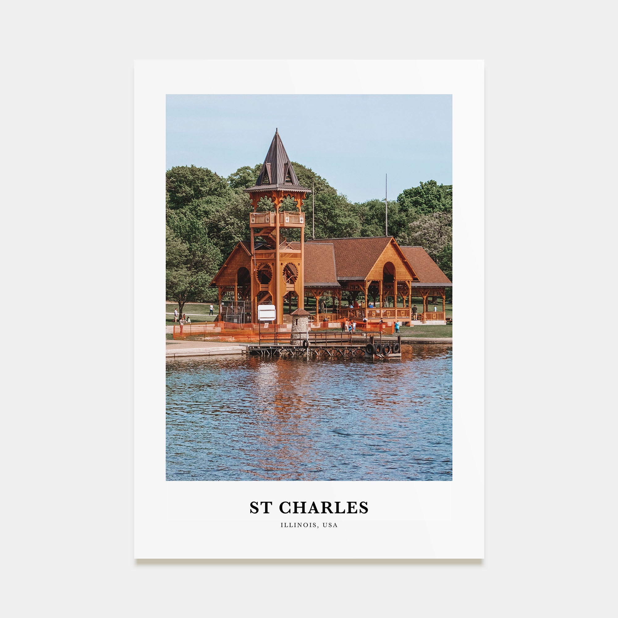 St. Charles, Illinois Portrait Color Poster