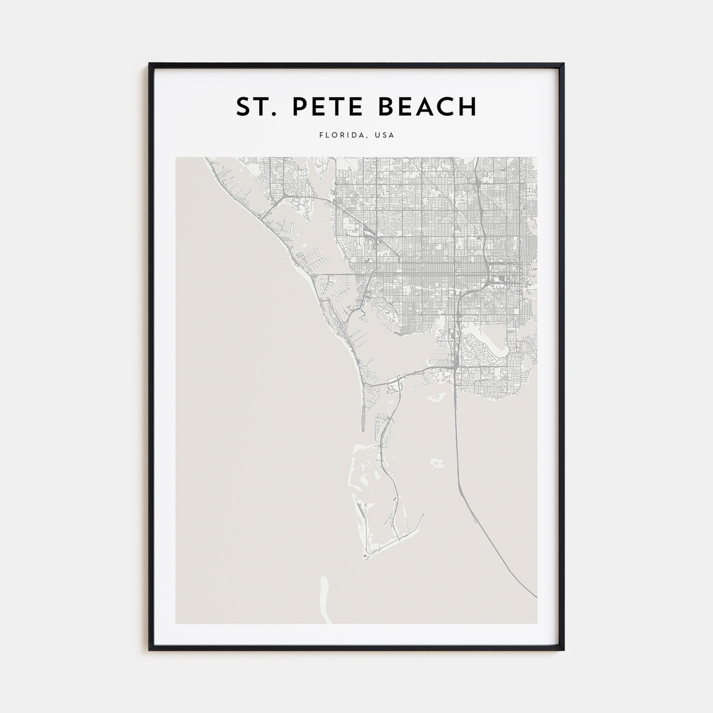 St. Pete Beach Map Portrait Poster