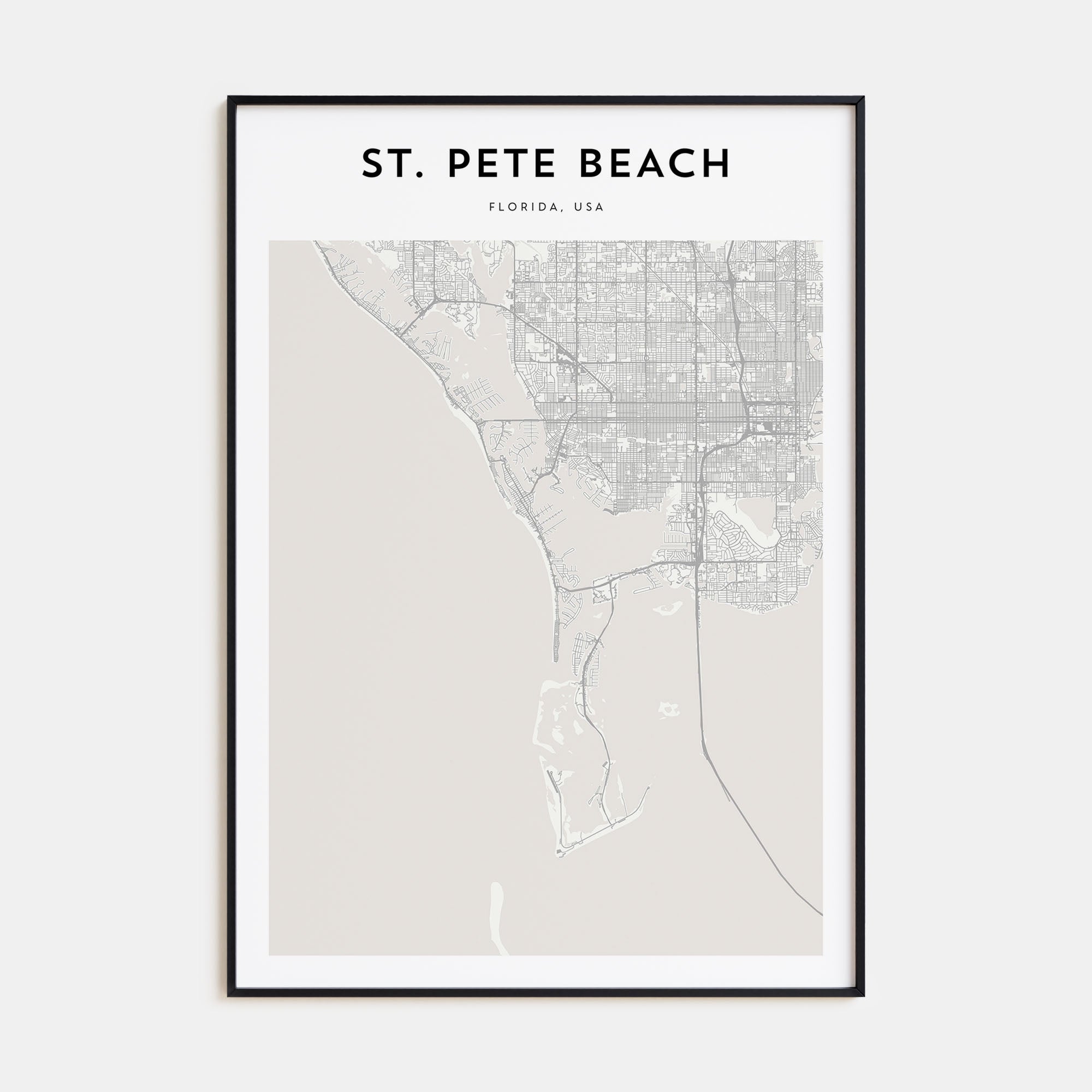 St. Pete Beach Map Portrait Poster