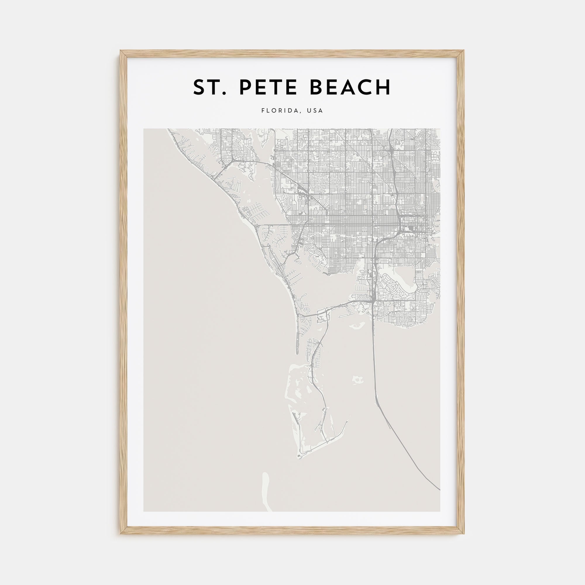 St. Pete Beach Map Portrait Poster