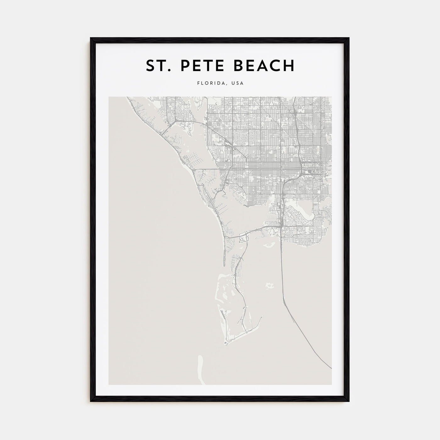 St. Pete Beach Map Portrait Poster