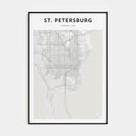 St. Petersburg, Florida Map Portrait Poster