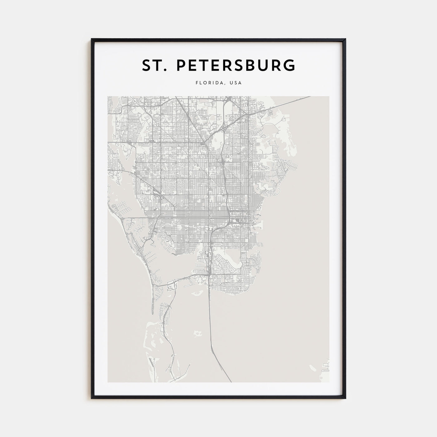 St. Petersburg, Florida Map Portrait Poster