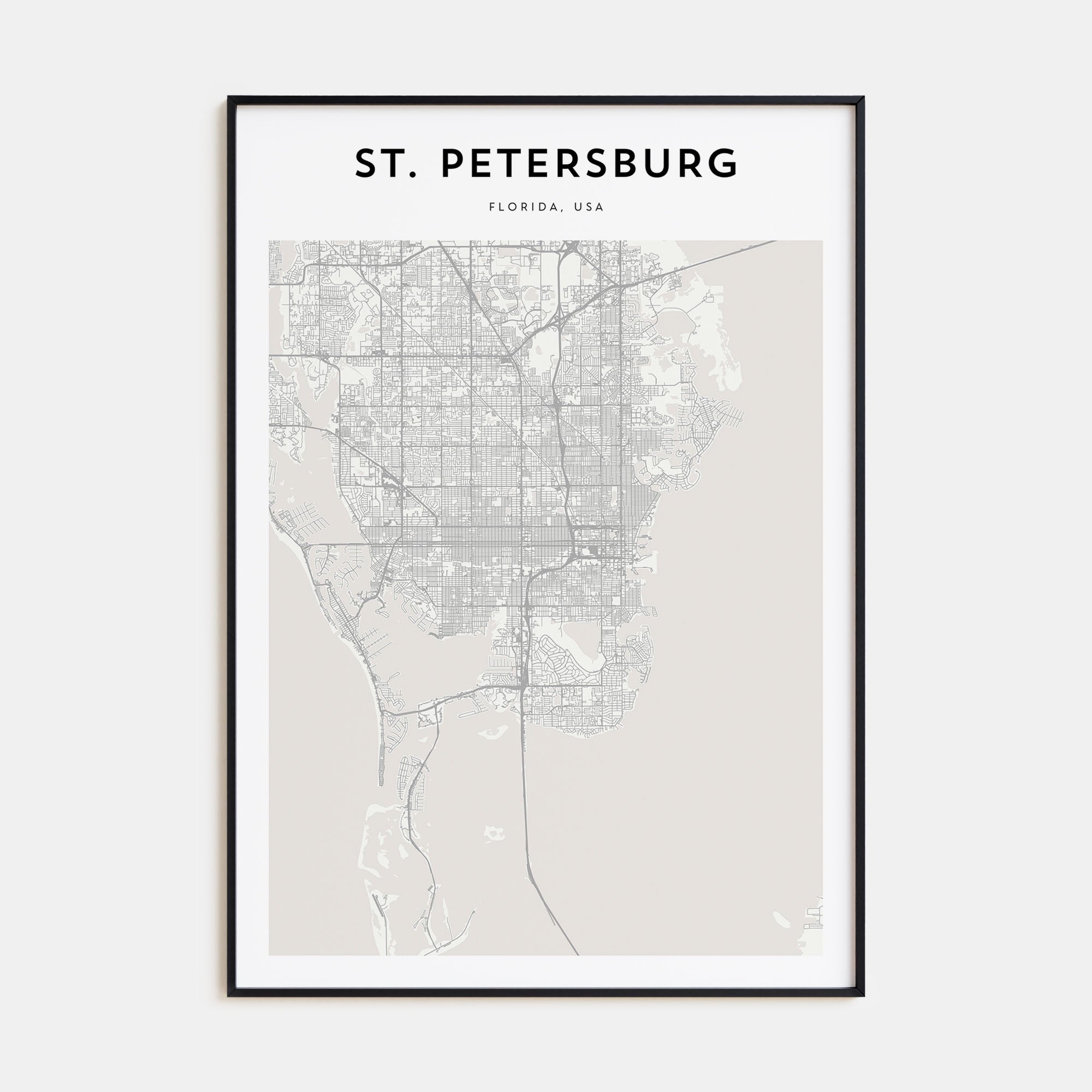 St. Petersburg, Florida Map Portrait Poster