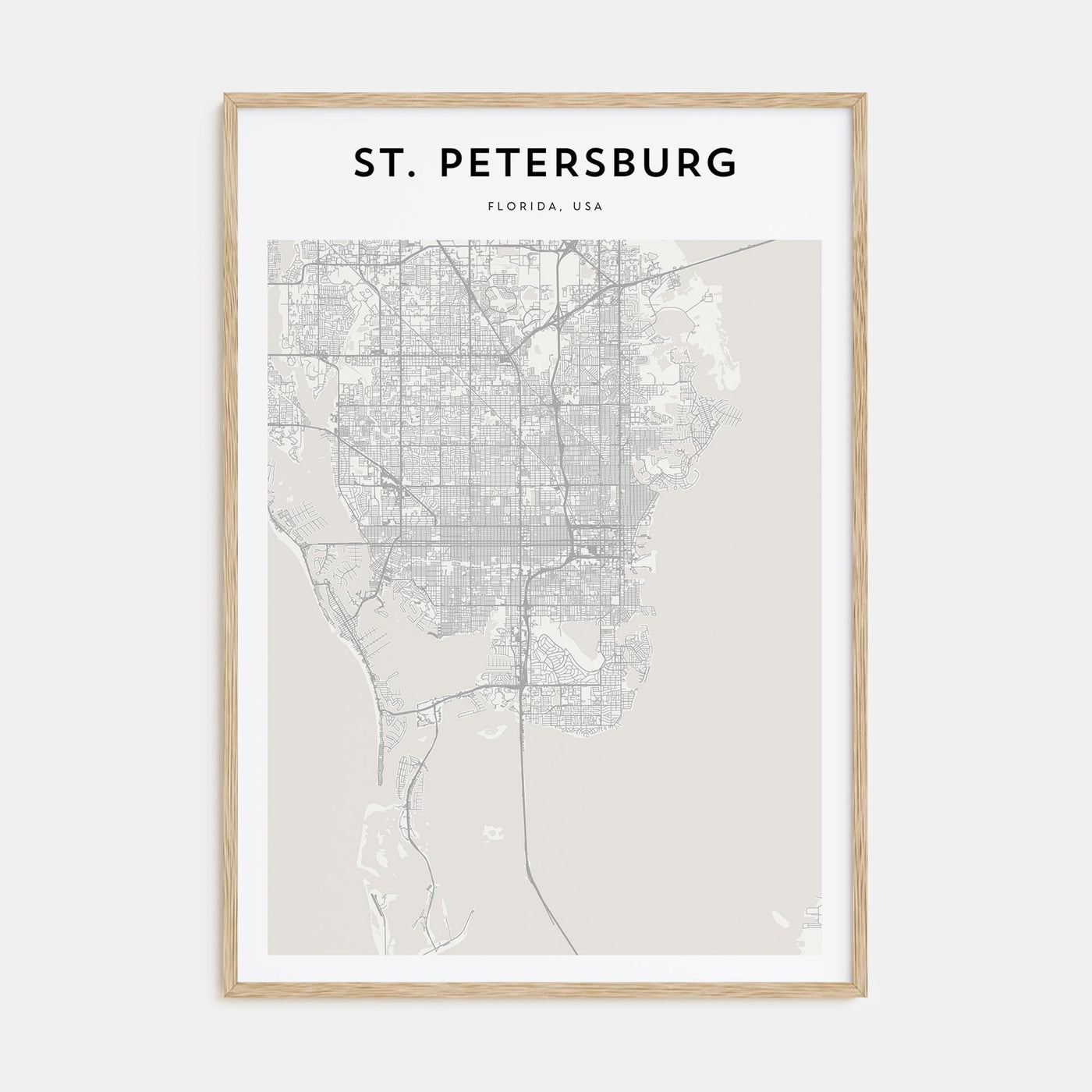 St. Petersburg, Florida Map Portrait Poster