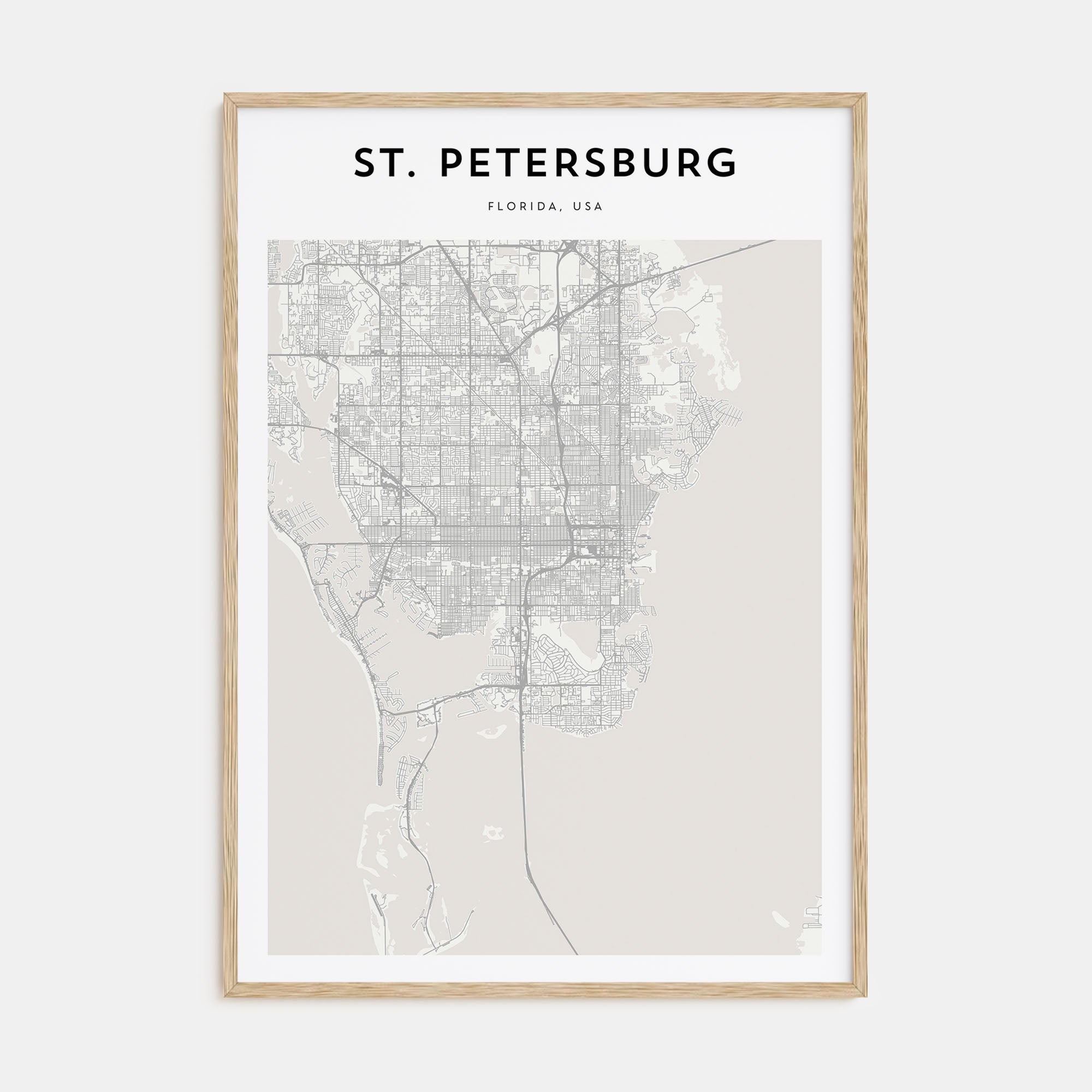 St. Petersburg, Florida Map Portrait Poster
