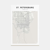 St. Petersburg, Florida Map Portrait Poster
