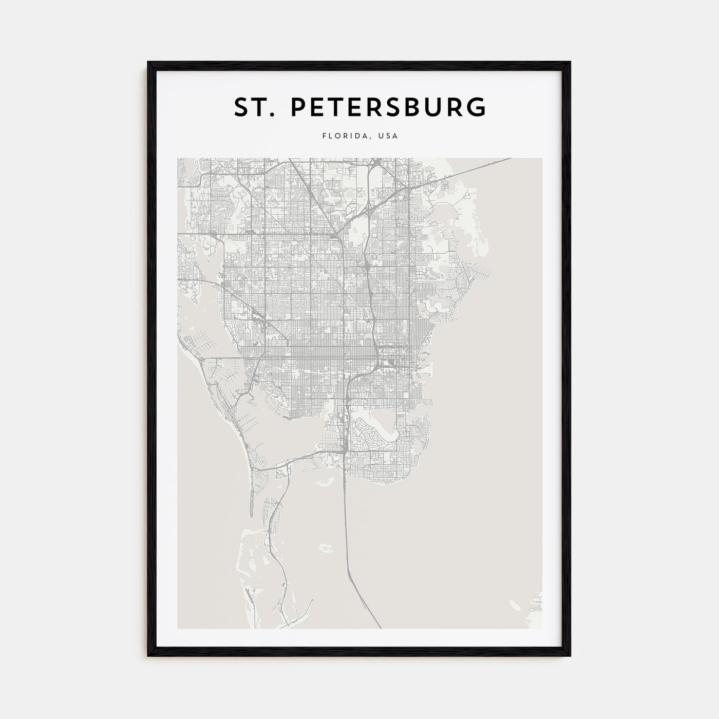 St. Petersburg, Florida Map Portrait Poster