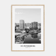 St. Petersburg, Florida Portrait B&W No 1 Poster