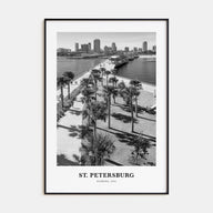 St. Petersburg, Florida Portrait B&W No 2 Poster